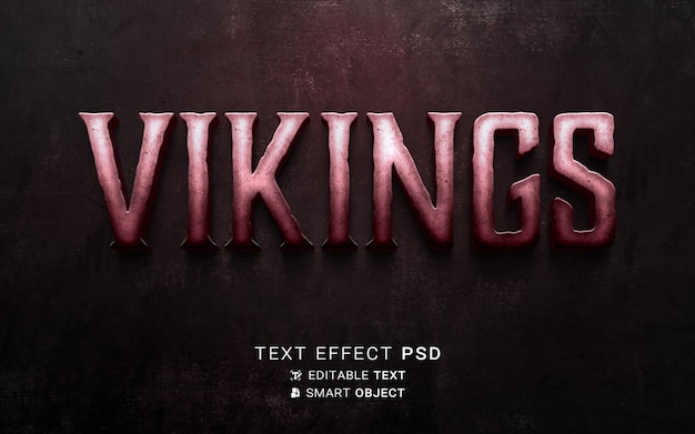 Modelo de efeito de texto Vikings