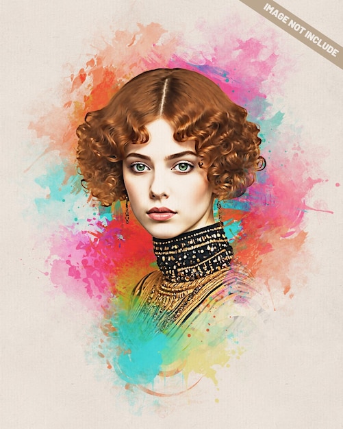 Modelo de efeito fotográfico colorido