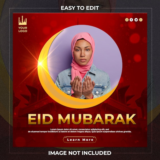 PSD modelo de eid mubarak