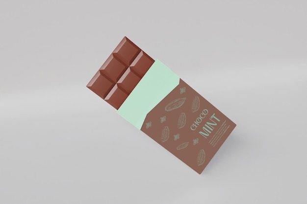 Modelo de embalagem de barras de chocolate