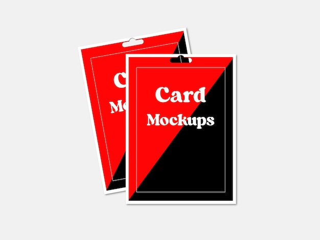 Modelo de embalagem de cartão de presente Mockup de cartão sim