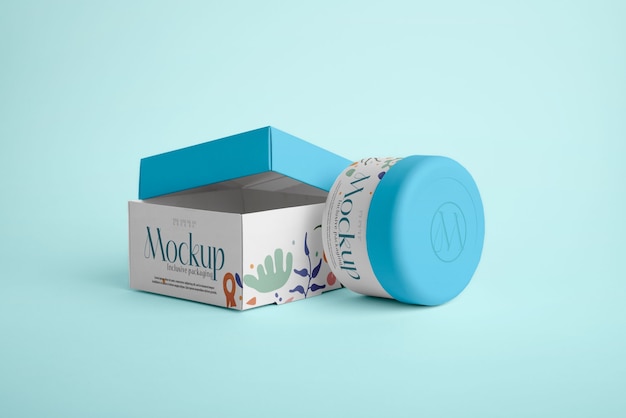 Modelo de embalagem de cosméticos incluído