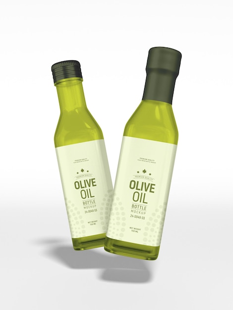 Modelo de embalagem de garrafa de azeite de oliva