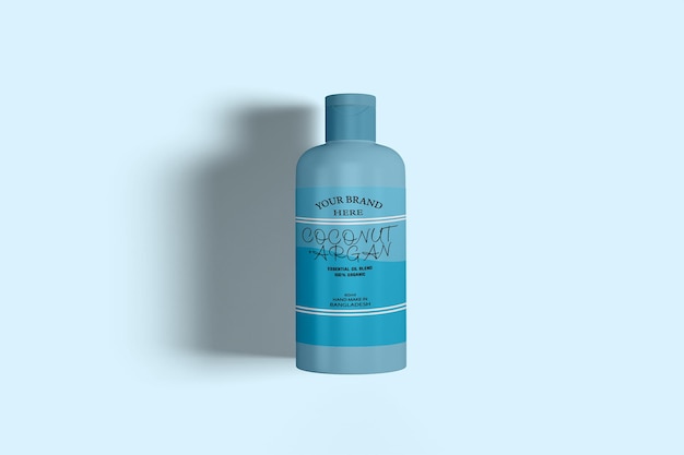 Modelo de embalagem de garrafa de óleo corporal cosmético Psd