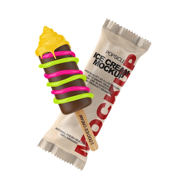 Modelo de embalagem de gelado