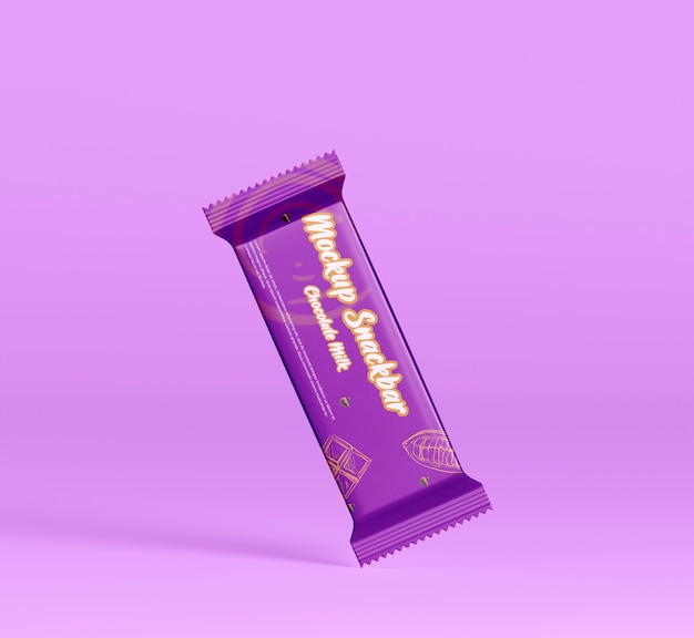 Modelo de embalagem de lanches deliciosos
