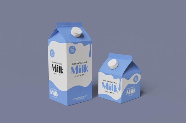 PSD modelo de embalagem de leite