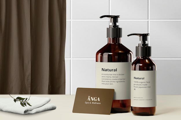 Modelo de embalagem de produtos de spa