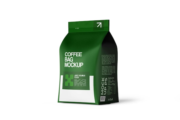 Modelo de embalagem de saco de café de plástico