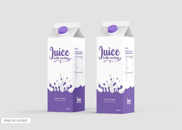 Modelo de embalagem de suco