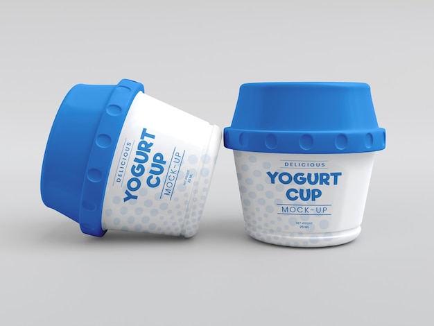 Modelo de embalagem de taça de iogurte
