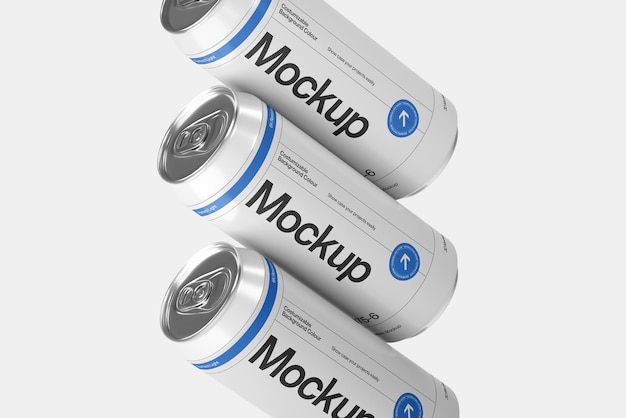 Modelo de embalagem de tripla lata de refrigerante