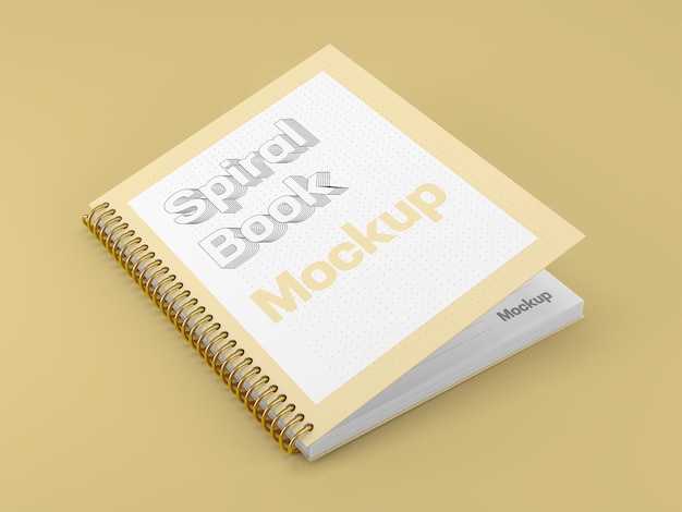 Modelo de encadernação de livro em espiral