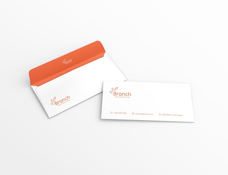 PSD modelo de envelope de marca