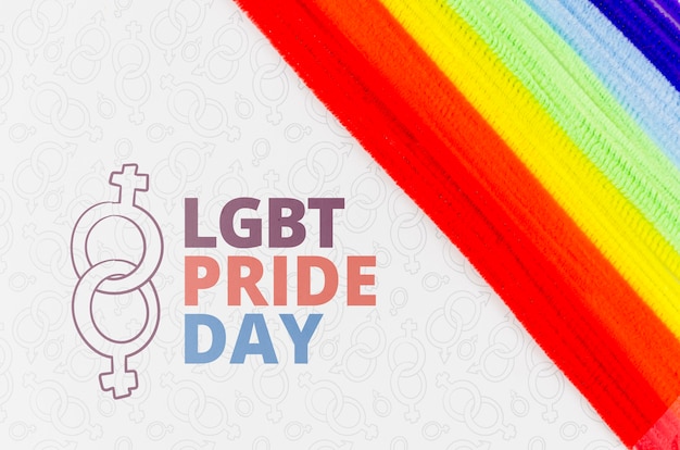 Modelo de espaço de cópia para o Dia do Orgulho LGBT