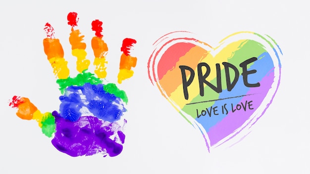 Modelo de espaço de cópia para o Dia do Orgulho LGBT