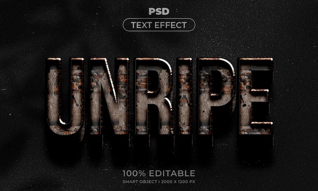 PSD modelo de estilo de efeito de logotipo e texto editável 3d com fundo abstrato escuro