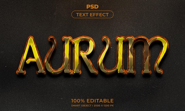 Modelo de estilo de efeito de logotipo e texto editável 3D com fundo abstrato escuro