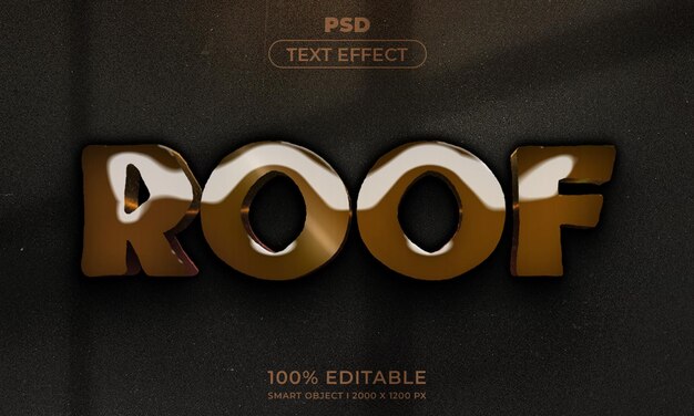 Modelo de estilo de efeito de logotipo e texto editável 3D com fundo abstrato escuro