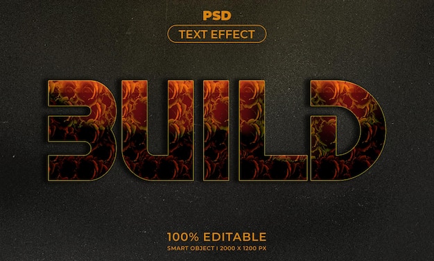 Modelo de estilo de efeito de logotipo e texto editável 3D com fundo abstrato escuro