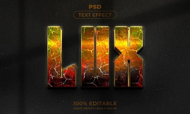 Modelo de estilo de efeito de logotipo e texto editável 3D com fundo abstrato escuro
