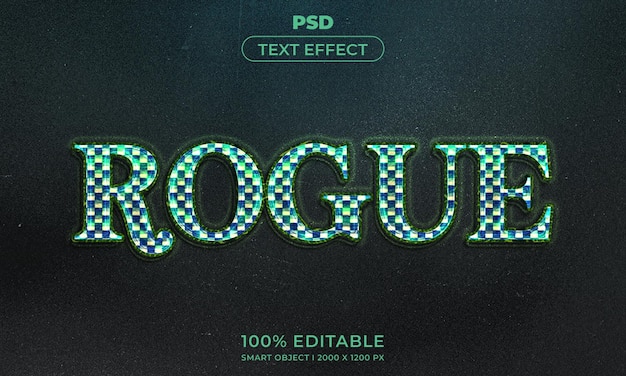 Modelo de estilo de efeito de logotipo e texto editável 3D com fundo abstrato escuro