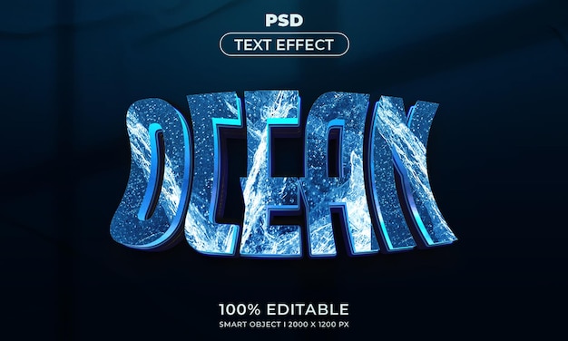 Modelo de estilo de efeito de logotipo e texto editável 3D com fundo abstrato escuro