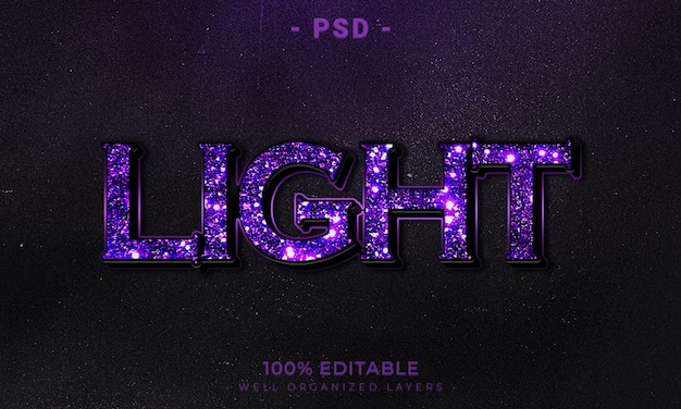 PSD modelo de estilo de efeito de logotipo e texto editável 3d com fundo abstrato escuro