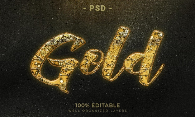 Modelo de estilo de efeito de logotipo e texto editável 3D com fundo abstrato escuro