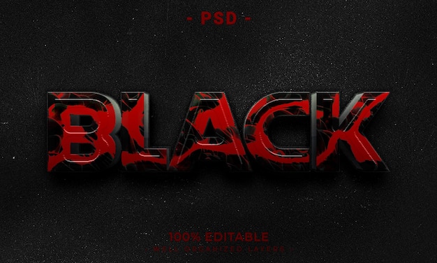 Modelo de estilo de efeito de logotipo e texto editável PSD 3d com fundo abstrato escuro