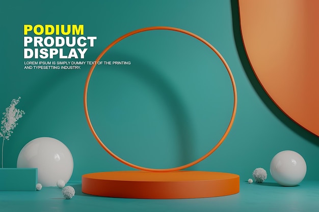 Modelo de exibição de palco para apresentação de produtos