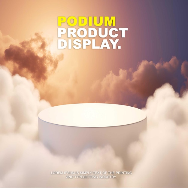 modelo de exibição de produtos para apresentação de produtos em palcos elegantes e de luxo