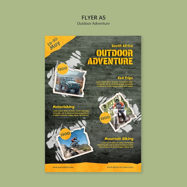 Modelo de experiência aventureira