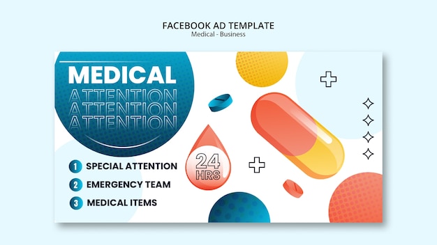 PSD modelo de facebook de ajuda médica