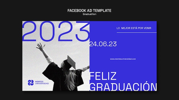 PSD modelo de facebook de celebração de formatura