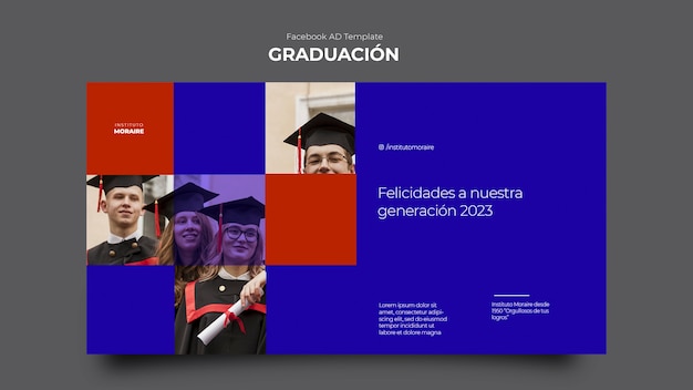 Modelo de facebook de celebração de formatura