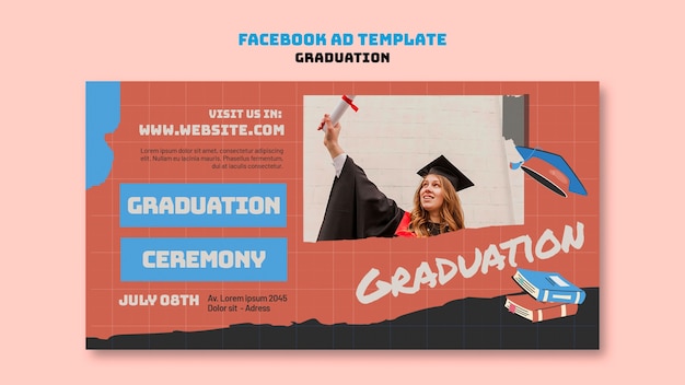 PSD modelo de facebook de cerimônia de formatura