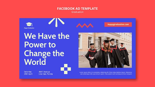 Modelo de facebook de cerimônia de formatura