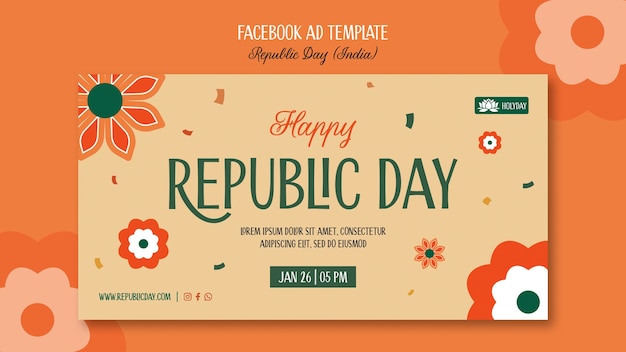 PSD modelo de facebook de comemoração do dia da república