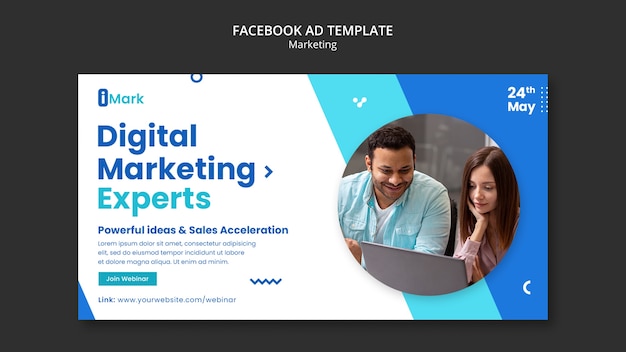 Modelo de facebook de estratégia de marketing
