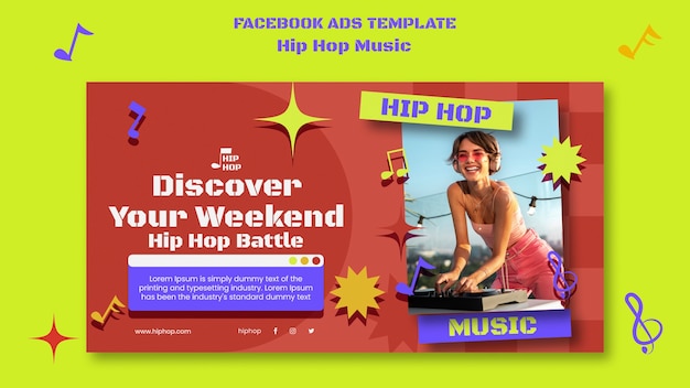 Modelo de facebook de festival de música
