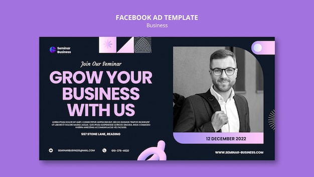 Modelo de facebook de soluções de negócios