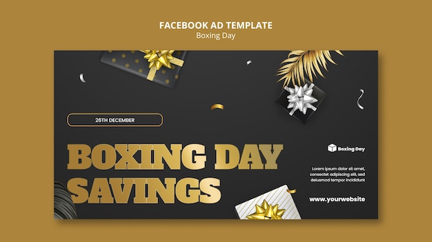 PSD modelo de facebook do boxing day