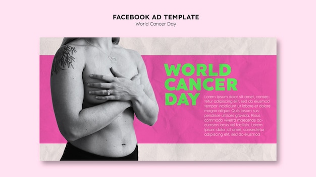 Modelo de facebook do dia mundial do câncer