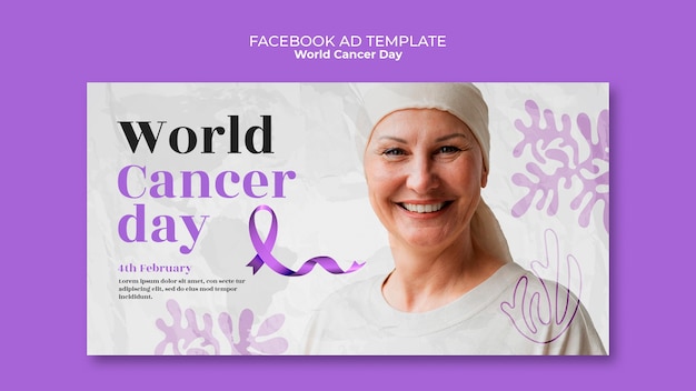Modelo de facebook do dia mundial do câncer