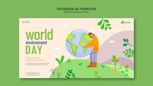 PSD modelo de facebook do dia mundial do meio ambiente