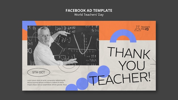 Modelo de facebook do dia mundial do professor