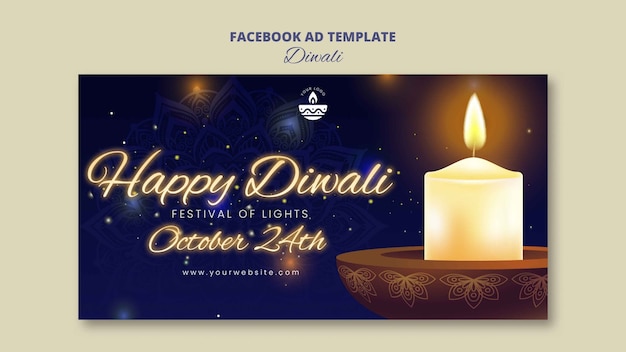 Modelo de Facebook para celebração do Festival das Luzes
