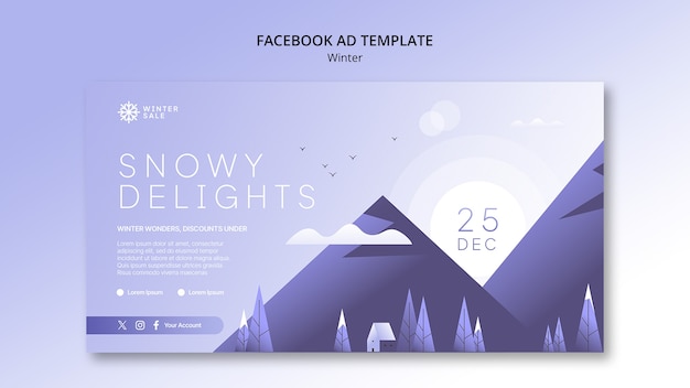 Modelo de Facebook para temporada de inverno