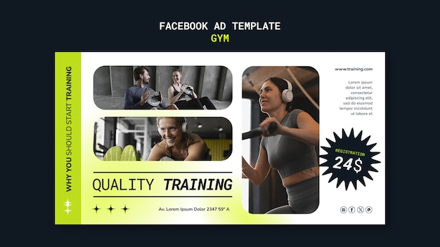 PSD modelo de facebook para treinamento esportivo